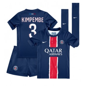 Paris Saint-Germain Presnel Kimpembe #3 Domaci Dres za Dječji 2024-25 Kratak Rukavima (+ kratke hlače)